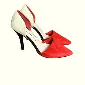 Chinese Laundry Women’s Red and Beige Heels 7